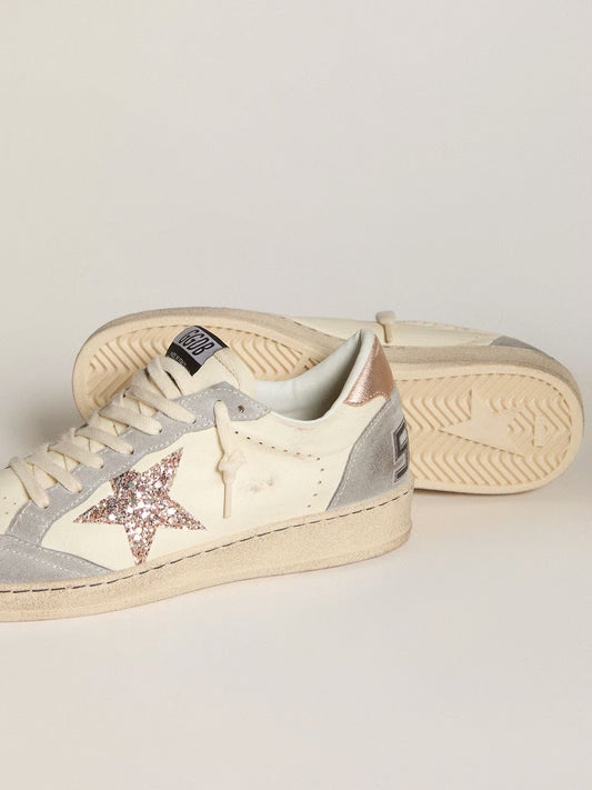 Ball Star en cuir nappa avec étoile à paillettes et contrefort lamé