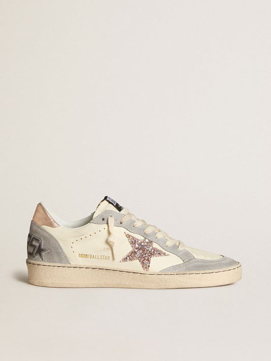 Ball Star en cuir nappa avec étoile à paillettes et contrefort lamé